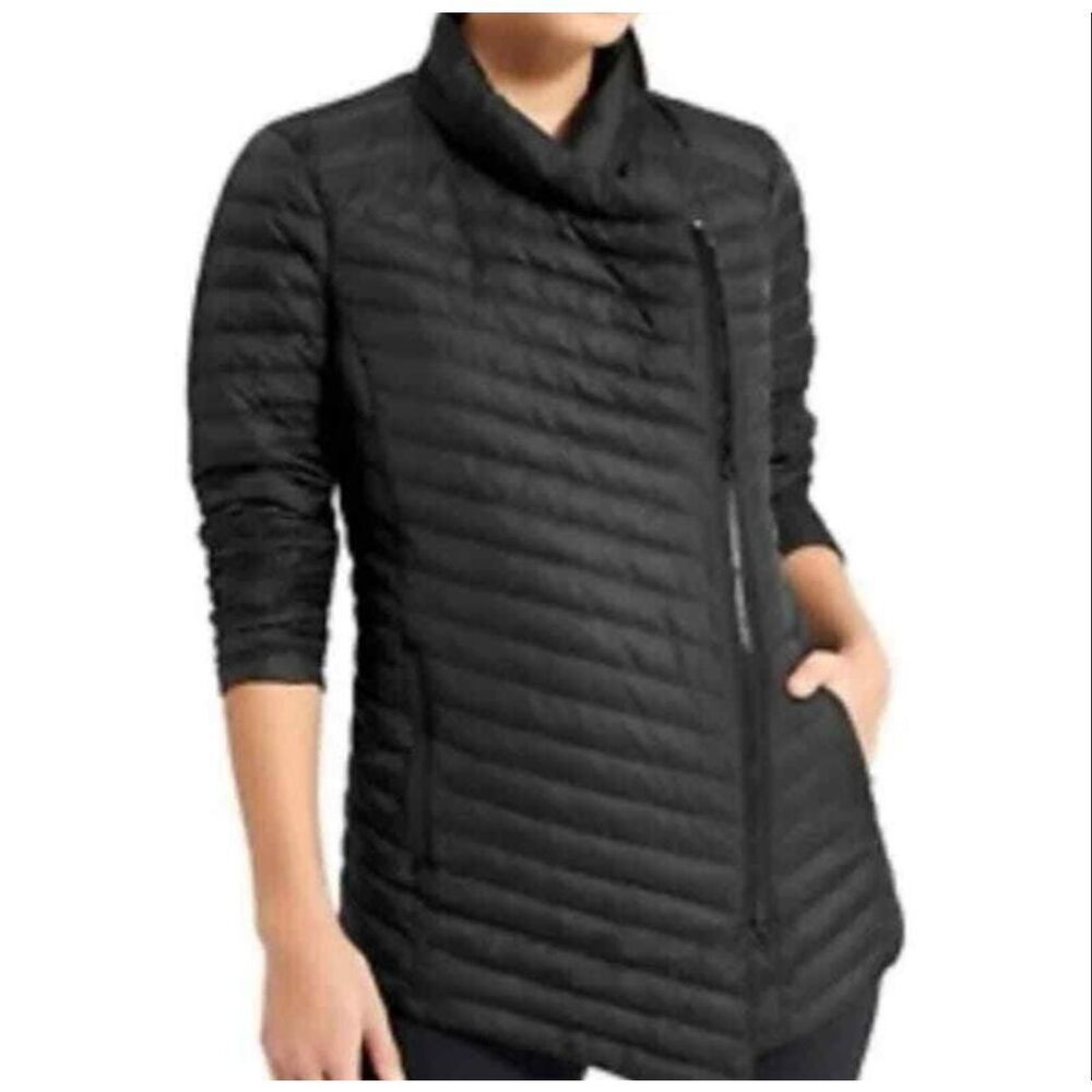 Athleta Women’s XS So Down Quilted‎ Puffer Jacket Black 500-Fill Goose Down